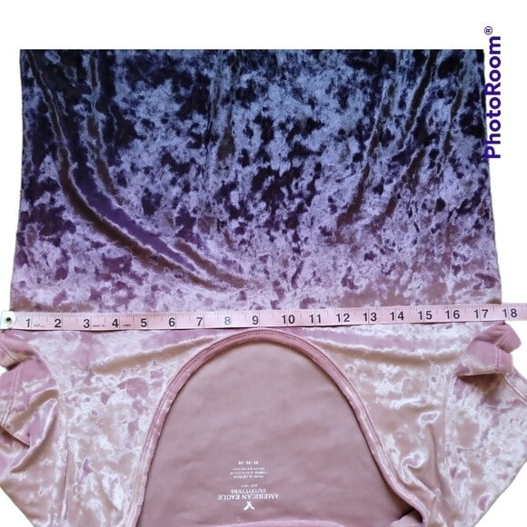 AEO OMBRE CRUSHED VELVET TEE - M - Picture 9 of 10